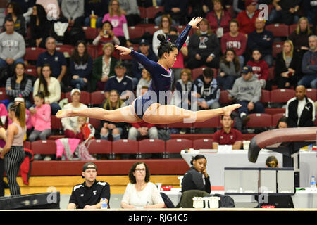 Philadelphie, Pennsylvanie, USA. 27 Jan, 2019. Penn NATALIE YANG est en concurrence sur le faisceau pendant une gymnastique NCAA réunit à McGonigle Hall. Credit : Ken Inness/ZUMA/Alamy Fil Live News Banque D'Images