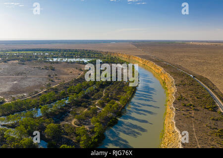 Vue aérienne de la rivière Murray en Australie du Sud Banque D'Images