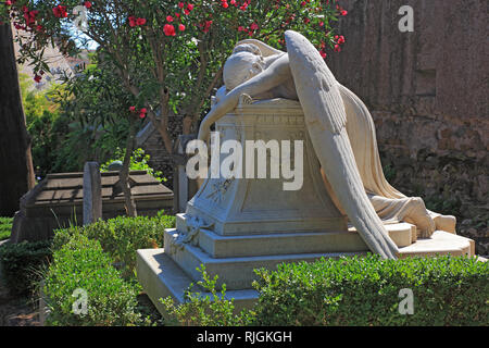 Ange de chagrin, la tombe de William Wetmore Story, le Cimitero Acattolico, Non-Catholic cimetière de Rome, Cimitero dei protestanti, Protestante Ceme Banque D'Images