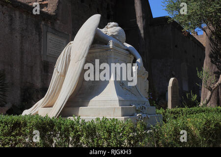 Ange de chagrin, la tombe de William Wetmore Story, le Cimitero Acattolico, Non-Catholic cimetière de Rome, Cimitero dei protestanti, Protestante Cemet Banque D'Images