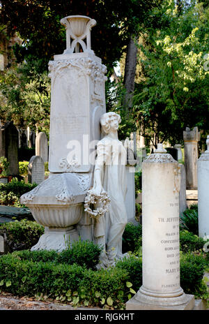 Thomas Jefferson Page tombeau, le Cimitero Acattolico, Non-Catholic cimetière de Rome, Cimitero dei protestanti, cimetière protestant, ou Cimitero degli JE Banque D'Images