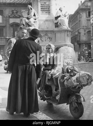 Les touristes canadiens à Rome, Piazza di spaga, 1957 Banque D'Images