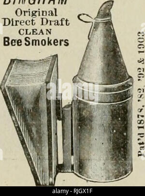 . L'examen des apiculteurs. La culture de l'abeille. 82 L'examen des apiculteurs SI LES ABEILLES pouvaient parler, ils diraient : "Donnez-nous *Dadant's Foundation" C'est propre, l'état pur, c'est parfumé, C'EST COMME LE PEIGNE QUE NOUS FAISONS NOUS-MÊMES ' Si vous n'utilisez pas " DADANT'S FOUNDATION" Envoyez-nous une carte et nous allons vous donner les prix ou vous dire où vous pouvez obtenir près de chez vous. DADANT &AMP ; FILS, {'lT,',^^^ ?' : A. G. WOODMAN CO., Grand Rapids Michigan Agent pour arjTJ TORYBAG Direct Original Projet de nettoyer les fumeurs d'abeilles. Insister sur les fumeurs BINGHAM Bingham fiable Olil Bee fumeurs ; à vendre par tous les concessionnaires dans les apiculteurs. Banque D'Images