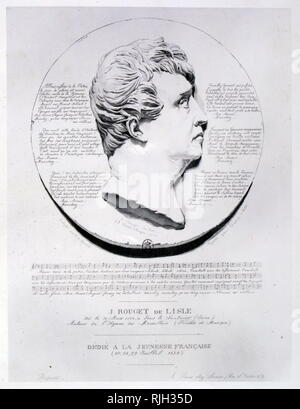 Claude Joseph Rouget de Lisle (1760 - 1836), officier de l'armée française des guerres de la Révolution française. Connu pour être l'auteur des paroles et de la musique du chant de guerre pour l'armée du Rhin en 1792, qui sera plus tard connu sous le nom de la Marseillaise et de devenir l'hymne national français Banque D'Images