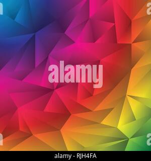 Abstract multicolor froissés géométriques triangles origami arrière-plan. Polygone bas arc-en-ciel pour votre entreprise. Vector illustration Illustration de Vecteur