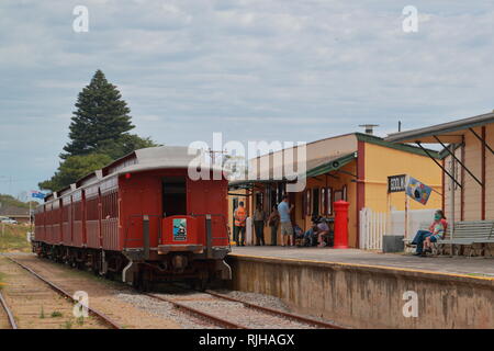 L'ivraie Train à Victor Harbor, Australie du Sud Banque D'Images