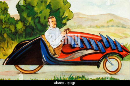 Aérodynamique ou voiture de sport futuriste Voiture Open-Top (Illustration c1940) Banque D'Images