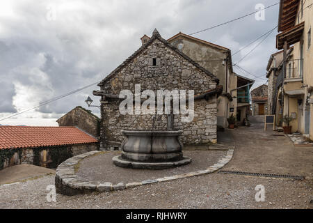 Maison de Karst Stanjel, Slovénie Banque D'Images