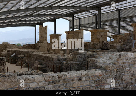 Sous abri est l'Église de Laodicée, Laodicée, Denizli, Turquie. L'église de Laodicée Date du quatrième siècle AD et est la dernière o Banque D'Images