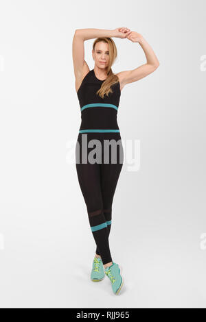 Portrait de femme d'âge moyen de faire les exercices (autorisation modèle disponible) Banque D'Images