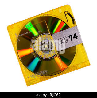 Un minidisc. MD74 Mini Disc format de stockage. Banque D'Images