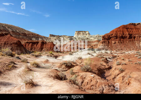 Vue générale de la zone, Hoodoos Toadstool une zone de rochers en forme de champignon dans l'équilibre Grand Staircase-Escalante National Monument, UT, USA. Banque D'Images