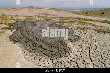 Takhti-Tepa Chachuna les volcans de boue dans la réserve naturelle gérée, la Géorgie. Banque D'Images