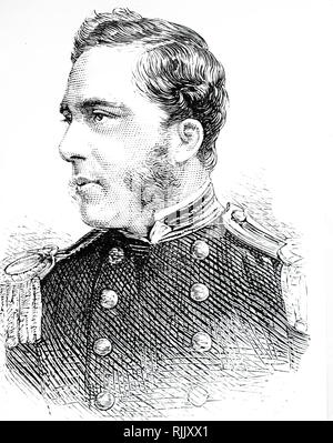 Dessin du Lieut. R.B. Fulford un officier sur le HMS Discovery, un navire utilisé pour le Britannique expédition arctique de 1875-1876. Banque D'Images