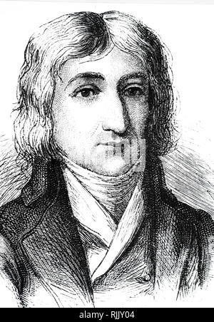 Andre-Jacques Garnerin (1769 - 1823), le français et l'aéronaute l'inventeur du parachute sans cadre. Portrait 1870 Banque D'Images