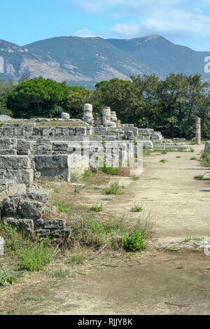 Le site archéologique de Paestum antique colonie grecque, Paestum Banque D'Images