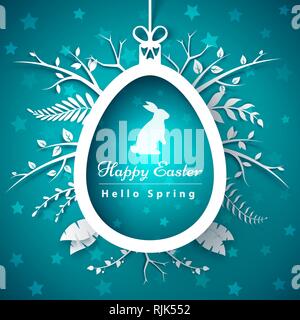 Joyeuses Pâques - papier origami. Illustration de Vecteur