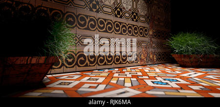 Architecture de pièce sombre vide. Intérieur de design industriel. Fond de sol et de mur Banque D'Images