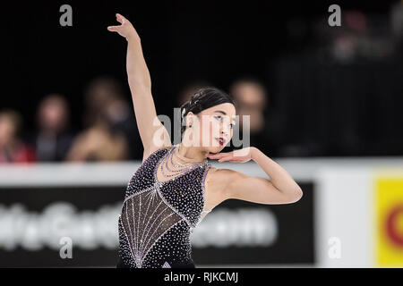 Ann Arbor, Michigan, USA. 25 Jan, 2019. BRYNNE EMBELLIR MCISAAC en concurrence dans les dames programme court au cours de l'US Figure Skating Championship à Little Caesars Arena, Detroit, Michigan. (Crédit Image : © Scott Hasse/ZUMA Press) Banque D'Images