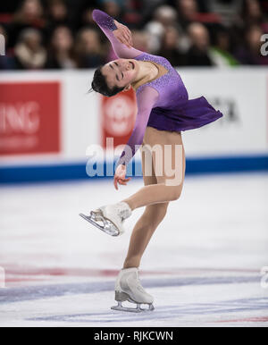 Ann Arbor, Michigan, USA. 25 Jan, 2019. TING CUI dans le programme court dames au cours de l'US Figure Skating Championship à Little Caesars Arena, Detroit, Michigan. (Crédit Image : © Scott Hasse/ZUMA Press) Banque D'Images