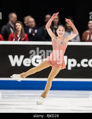 Ann Arbor, Michigan, USA. 25 Jan, 2019. ALYSA LIU participe à ces dames programme court au cours de l'US Figure Skating Championship à Little Caesars Arena, Detroit, Michigan. (Crédit Image : © Scott Hasse/ZUMA Press) Banque D'Images