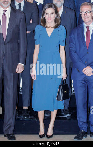 Madrid, Espagne. 07Th Feb 2019. Reine Letizia d'Espagne lors d'une réunion du conseil d'administration de la Fondation Teatro Real au Théâtre royal le 7 février 2019 à Madrid, Espagne. Credit : Jimmy Olsen/Media Espagne*** ***aucune perforation/Alamy Live News Banque D'Images