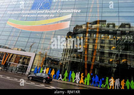 Comités économiques et sociaux, Conseil européen, Bruxelles, Belgique, Banque D'Images