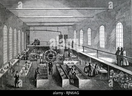 Illustration de l'usine de galvanoplastie Elkington, Birmingham 1870 Banque D'Images