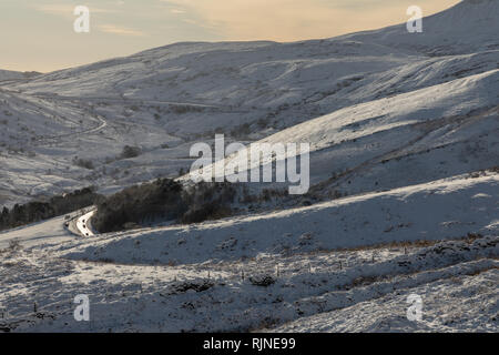 Scènes couvertes de neige dans le parc national de Brecon Beacons, Pays de Galles, Royaume-Uni. Banque D'Images