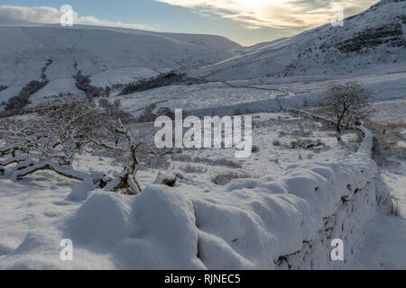 Scènes couvertes de neige dans le parc national de Brecon Beacons, Pays de Galles, Royaume-Uni. Banque D'Images