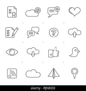 Internet, web et mobile - icônes vector icon set Illustration de Vecteur