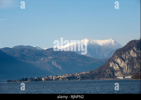 L'Europe, Italie, Lombardie, Lago, Lago Como Lario, Lecco Direction générale. Banque D'Images