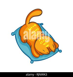 Vector chat dans style de ligne. Chat mignon dans cartoon style isolé sur fond blanc. illustration pour kids fashion, drôle chaton dans cartoon style. Idéal Illustration de Vecteur