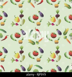 Motif transparent légumes. Végétarien frais alimentation saine. Motif légumes agriculteur éco Illustration de Vecteur