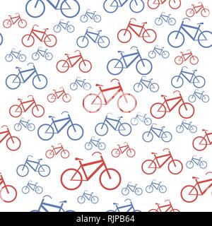 Rouge Bleu Location Silhouette Modèle transparent Illustration de Vecteur