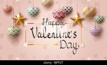 Valentine day modèle. Coeur et l'amour. Illustration de Vecteur