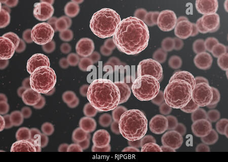 Les cellules cancéreuses dans le corps humain, conceptuel, 3d illustration Banque D'Images