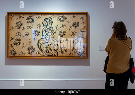 La France. Alpes-Maritimes (06). Musée Matisse de Nice. "Vierge à l'enfant", pour la chapelle de Vence Banque D'Images