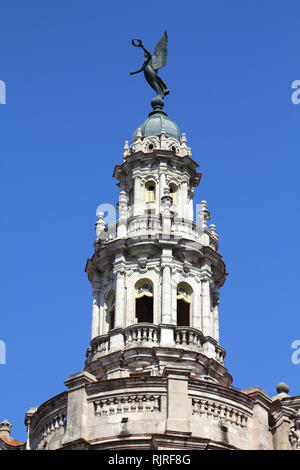 La Havane, Cuba - l'architecture de la ville. Grand théâtre célèbre bâtiment. La vieille ville de La Havane est un UNESCO World Heritage Site. Banque D'Images