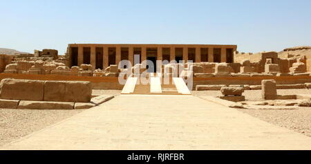 Abydos, l'une des plus anciennes villes de l'Égypte ancienne ; temple d'Abydos Banque D'Images