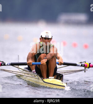 Atlanta, Geogia, USA., AUS M2- ,Robert SCOTT, David WEIGHTMAN, médaillé d'argent. 1996 Jeux Olympiques d'aviron, le Lac Lanier, Géorgie, [crédit obligatoire Peter Spurrier/ Intersport Images] Banque D'Images