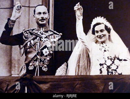 Le Prince Henry, duc de Gloucester, (1900 - 1974), troisième fils du roi George V et la reine Mary, sur son mariage avec la princesse Alice. 1935 Banque D'Images