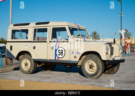 1982 Land Rover Santana (faite à Linares (Espagne), Málaga 2019 rétro. L'Espagne. Banque D'Images