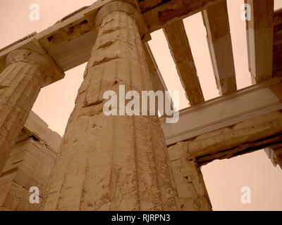 L'acropole d'Athènes, y compris le Parthénon. 5ème siècle avant J.-C. Banque D'Images