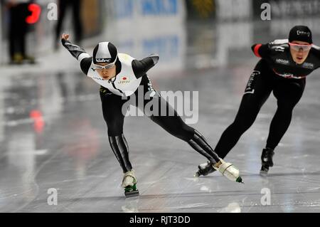 Le patinage de vitesse : Championnats du monde de distances individuelles de patinage de vitesse 2019 le 7 février 2019 à l'Arena de Max Aicher Inzell, Allemagne. Nana Takagi (JPN) : Soenar Chamid Crédit/SCS/AFLO/Alamy Live News Banque D'Images