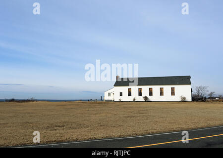 Chapelle de Sandy Hook à Fort Hancock, Sandy Hook, New Jersey, USA Banque D'Images