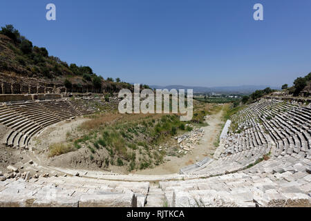 Compte tenu de l'importance du stade antique, magnésie sur le méandre, Tekin, Ionie, la Turquie. Le stade avait la capacité d'accueillir plus de 30 000 spectateurs et est o Banque D'Images