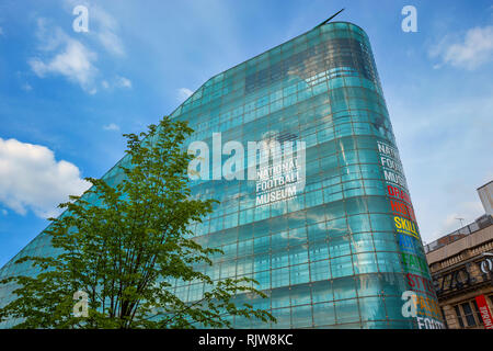 Manchester, UK - 18 mai 2018 : Le Musée National du Football est le meilleur et le plus grand musée du football, à l'origine basé à Deepdale, Preston, Lan Banque D'Images