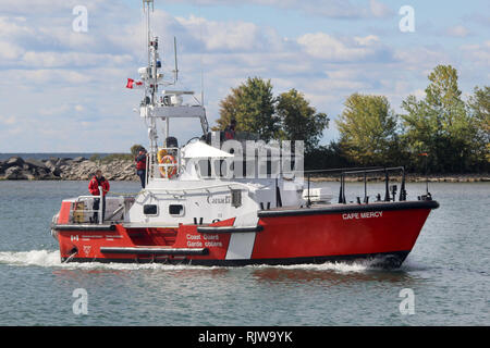 La station de la Garde côtière canadienne de Cobourg Harbour Banque D'Images