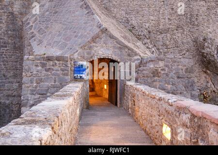 Forte Mare forteresse, Herceg Novi, dans la baie de Kotor, Monténégro Banque D'Images